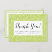 Merci minimaliste moderne à feuilles vertes (Devant / Derrière)