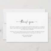 Merci minimaliste simple à deux Mariage photo (Dos)