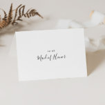 Merci minimaliste simple pour la fête nuptiale<br><div class="desc">Cette simple carte de remerciements minimaliste de mariée est parfaite pour un mariage moderne. Le design sobre et élégant présente une typographie de script classique et sophistiquée en noir et blanc.</div>
