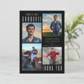 Merci minimum lisse GRADUATE Quatre photos noir (Debout devant)