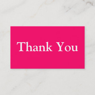 Merci Modèle Carte de visite Hot Pink Fuchsia