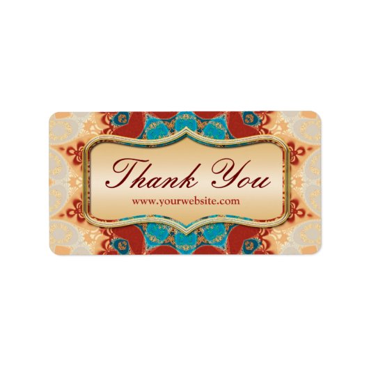 Merci moderne Batik Étiquettes Sticker (Devant)