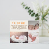 Merci moderne Carte photo Orange Shades BUDGET (Debout devant)