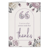 Merci moderne Citation Élégant Carte de remercieme (Devant)