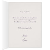 Merci moderne Citation Élégant Carte de remercieme (Intérieur (Droit))