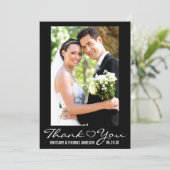 Merci moderne Coeur Carte photo Mariage W (Debout devant)