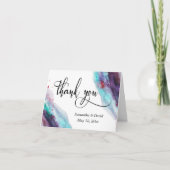 Merci moderne de couleur d'eau violette rouge Aqua (Devant)