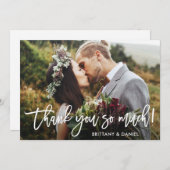 Merci moderne de mariage de manuscrit de brosse (Devant / Derrière)