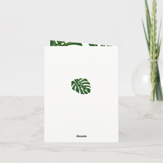 Merci moderne de mariage de mariage de feuille (Dos)