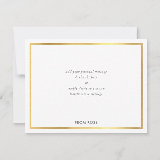 MERCI moderne design bordeaux rouge écriture or (Dos)