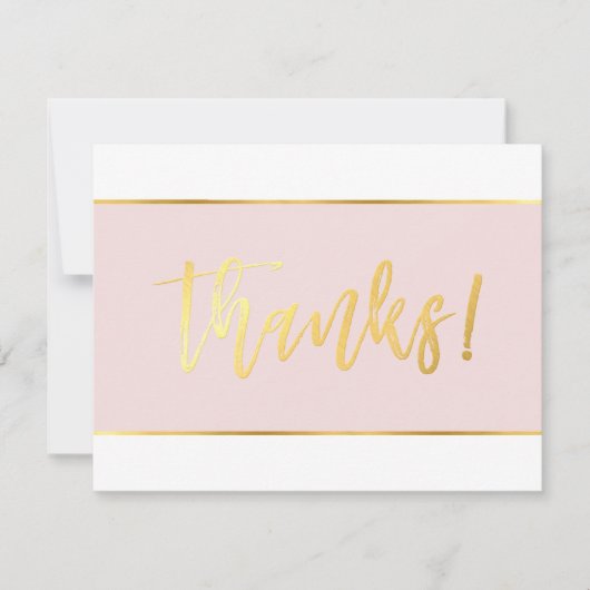 MERCI moderne design écriture or rose pâle (Devant)