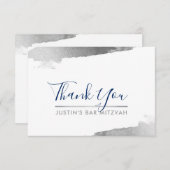 MERCI moderne doré argent bleu marine (Devant / Derrière)