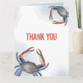 Merci moderne Elégant Crabe Bleu Aquarelle (Devant)