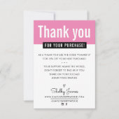 MERCI MODERNE encart achat client rose (Devant)