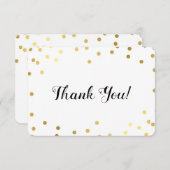 MERCI MODERNE glamour luxe spot de confettis d'or (Devant / Derrière)