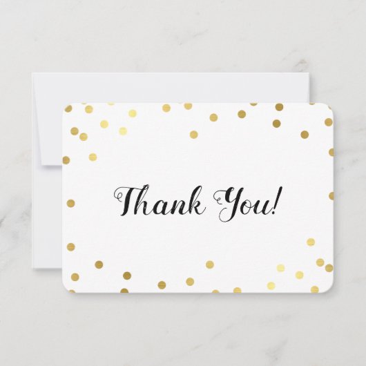 MERCI MODERNE glamour luxe spot de confettis d'or (Devant)