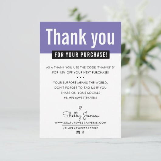 MERCI MODERNE insert violet (Debout devant)