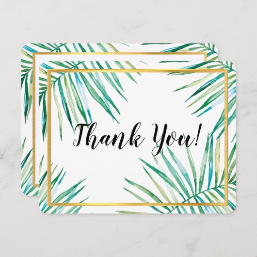 MERCI MODERNE luxe palmier tropical feuille feuill (Devant / Derrière)