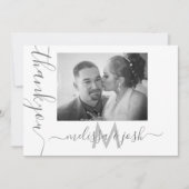 Merci moderne Mariage Couples Carte photo (Devant)