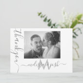 Merci moderne Mariage Couples Carte photo (Debout devant)