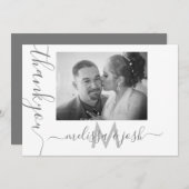 Merci moderne Mariage Couples Carte photo (Devant / Derrière)