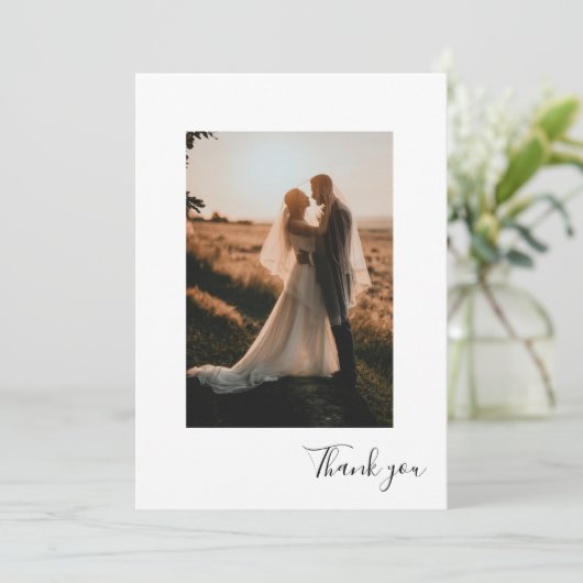 Merci moderne Mariage photo vertical (Debout devant)