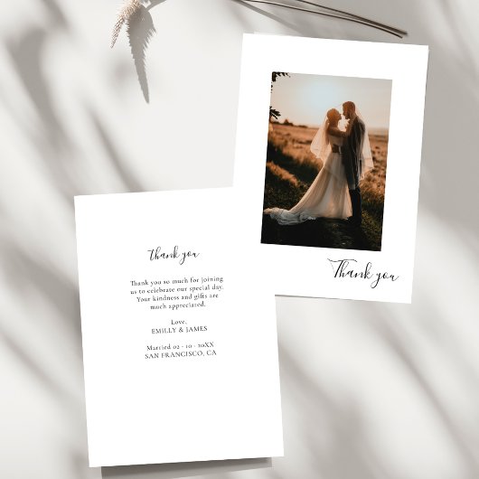 Merci moderne Mariage photo vertical