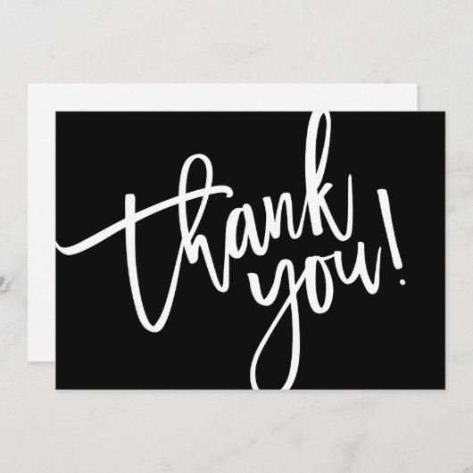 MERCI moderne petite entreprise insert noir blanc (Devant / Derrière)