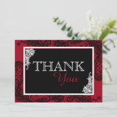 Merci moderne rouge de Goth de dentelle noire (Debout devant)