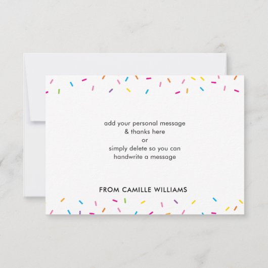 MERCI moderne saupoudrer mignon cuisson colorée (Dos)