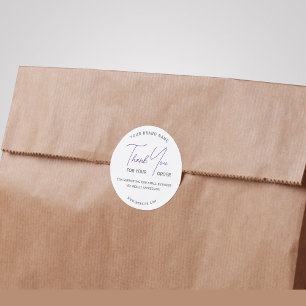 Merci moderne script Sticker Typographie