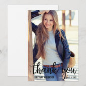 Merci moderne tendance de  de diplôme Carte photo (Devant / Derrière)