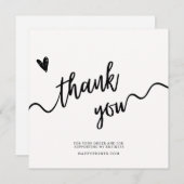 Merci modifiables pour votre achat, entreprise min (Devant / Derrière)