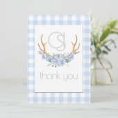 Merci - Monogramme Bleu En vichy Floral BOHO (Debout devant)