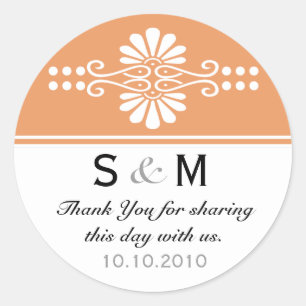 Merci Monogramme Mariage Favoriser les Étiquettes