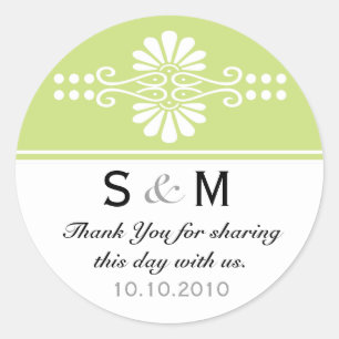 Merci Monogramme Mariage Favoriser les Étiquettes