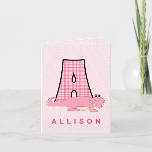 Merci Monogramme Rose A pour Enfants (Devant)