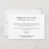 Merci monogramme script or noir (Dos)