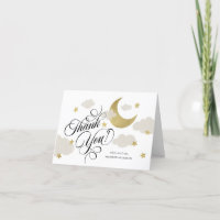 Merci Moon Stars Baby shower nuageux