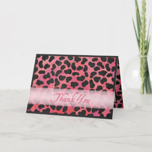 Merci Motif de Dalmatie rose et noir