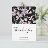 Merci Motif rose et gris en aquarelle (Debout devant)