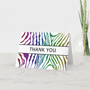 Merci ! Motifs colorés de zèbre d'animal sauvage