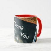 Merci Mug pour Enseignant avec Tableau Noir Vintag (Devant droit)