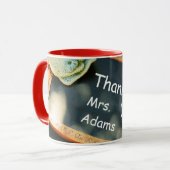 Merci Mug pour Enseignant avec Tableau Noir Vintag (Devant gauche)