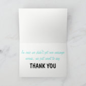 Merci multilingue bleu et turquoise (Intérieur)