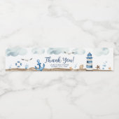 Merci nautique Baby shower Étiquette bouteille d'e (Étiquettes simples)