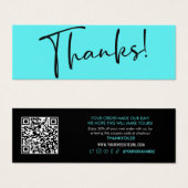 Merci ! Neon Modern Discount avec code QR Insérer (Devant & derrière)