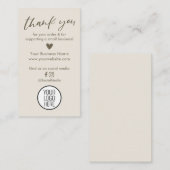 Merci Neutre Moderne Pour Vos Cartes De Commande (Devant / Derrière)