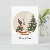 Merci Noël Boston Terrier Chien (Debout devant)