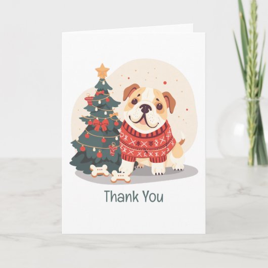 Merci Noël Bouledogue Anglais (Devant)